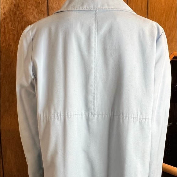 1960s vintage handmade overcoat baby blue with pink lining mid century Jackie O - Picture 4 of 11